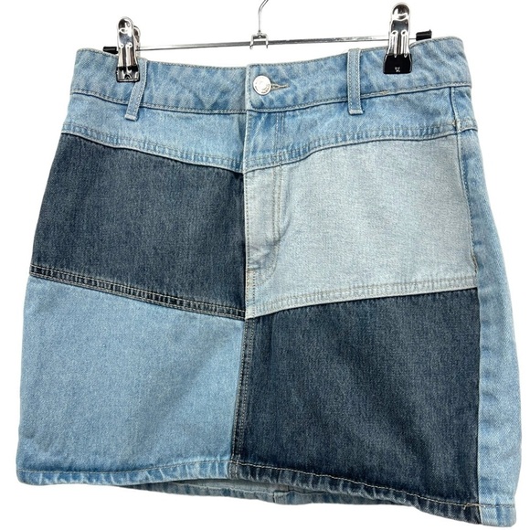Wild Fable Patchwork Denim Jean Skirt Size 4 - Picture 2 of 9